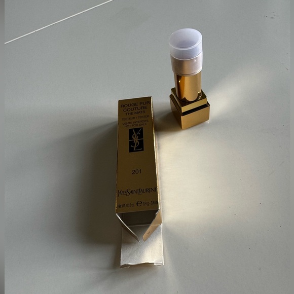 Yves Saint Laurent lipstick Rouge Pur Couture The Mats 201 Orange Imagine - Picture 6 of 7